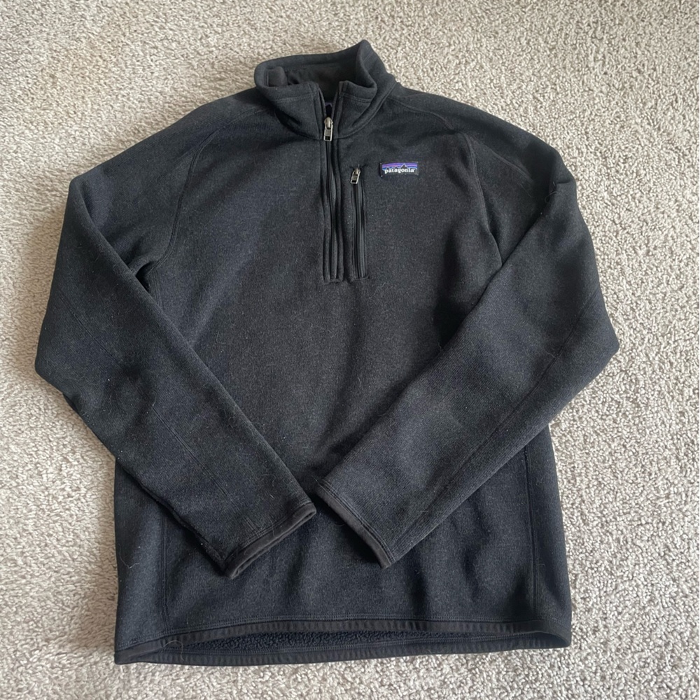 Patagonia Black Quarter-Zip Fleece Pullover